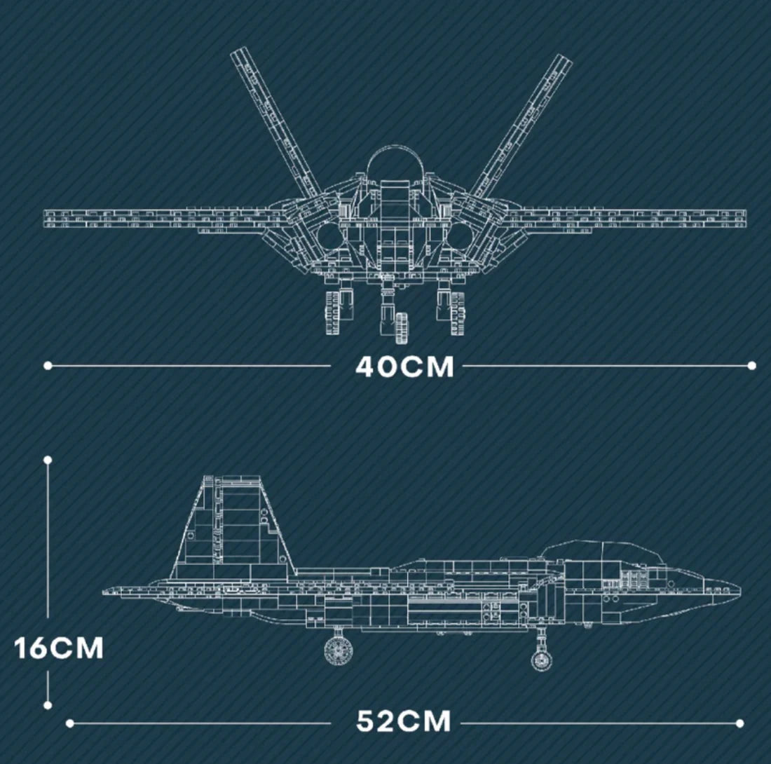 BRICKOPS LOCKHEAD MARTIN F-22 RAPTOR (2,000 Pieces)