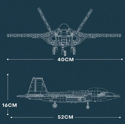 BRICKOPS LOCKHEAD MARTIN F-22 RAPTOR (2,000 Pieces)